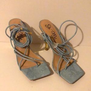 Blue heels size 9